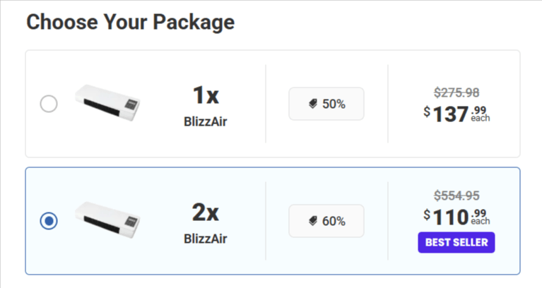 BlizzAir Portable AC offer price 